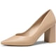 thumbnail image 1 of Dream Pairs Las mujeres de alta Chunky cerrado del dedo del pie Tacones puntiagudos del partido de la boda elegante deslizamiento en los zapatos de las bombas SDPU2229W Dream Pairs SDPU2229W, 1 of 6