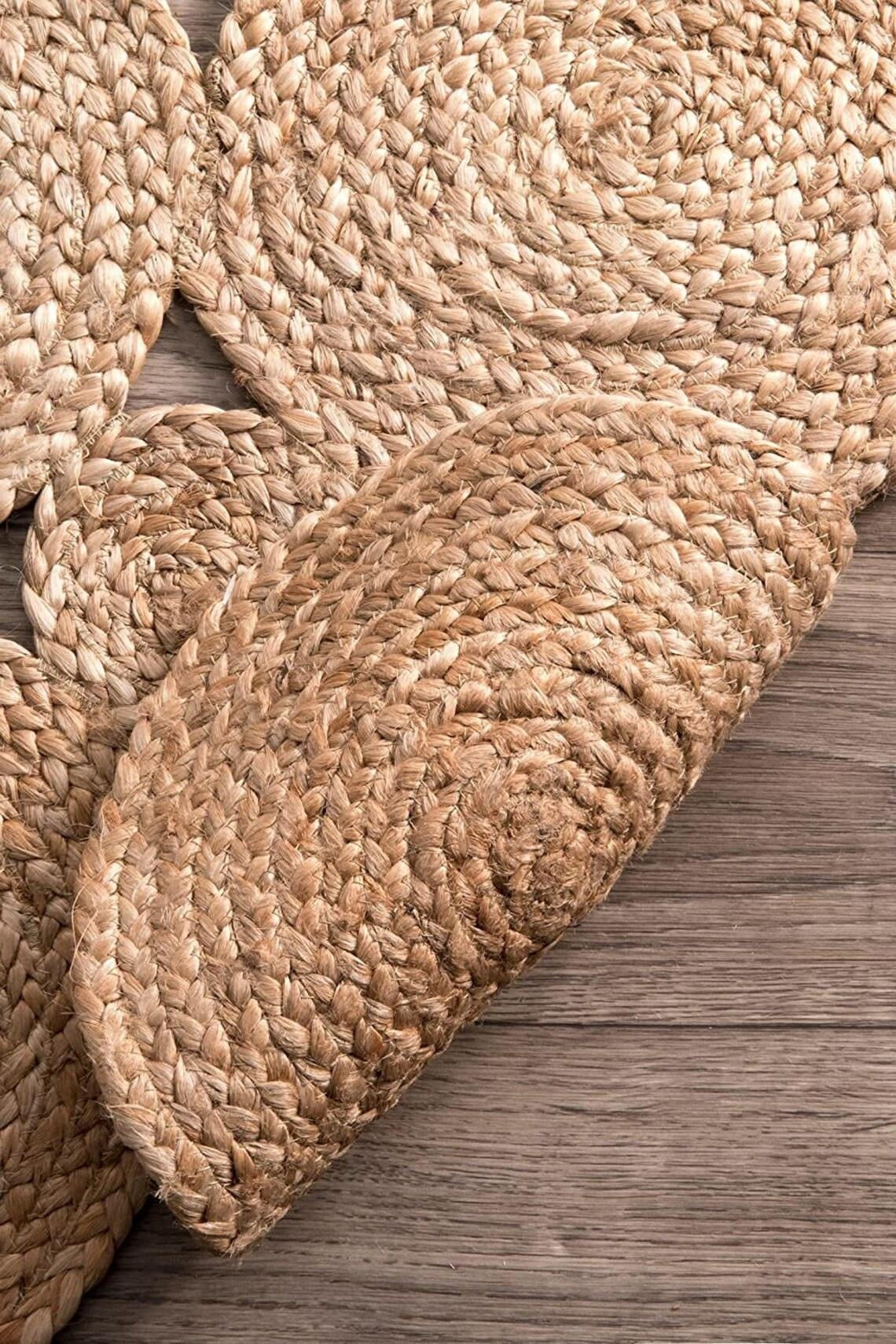 Handmade Braided Natural Pure Jute Area Rugs ,Home Décor Rugs Size 4 x 10 Feet ( 120 cm x 300 cm )