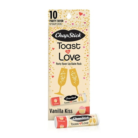 ChapStick Party Favor Toast to Love Lip Balm Pack, Lip Care, 10 Ct (0.15 oz Each)