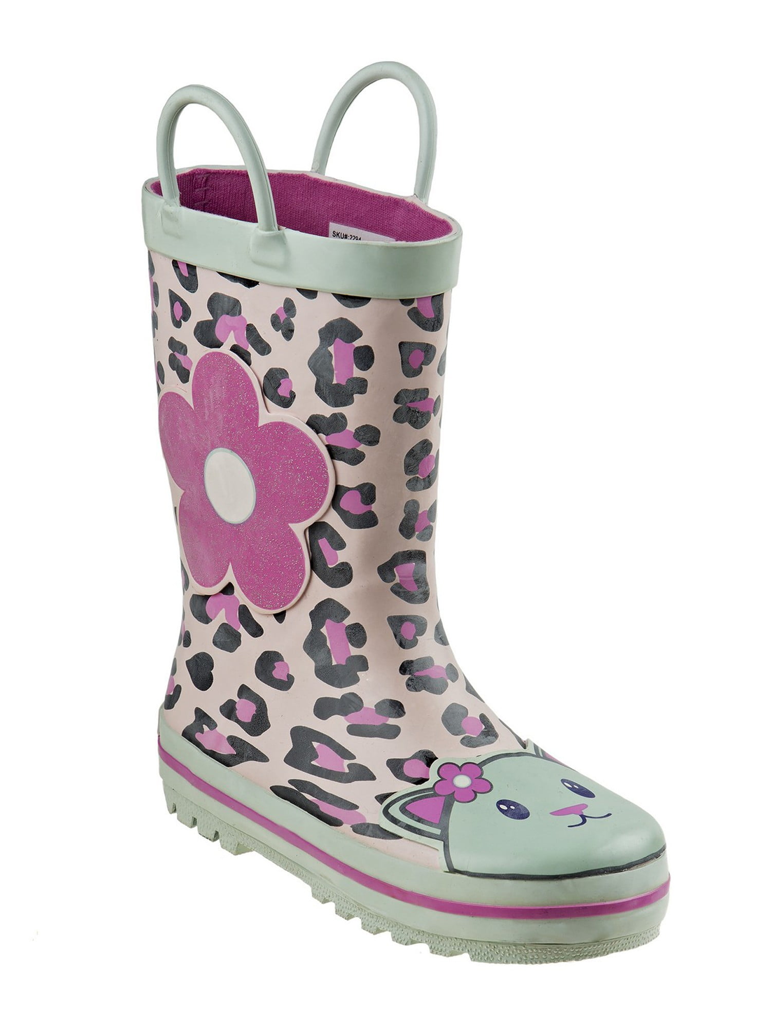 Laura Ashley - Laura Ashley Unisex Little Kids Pink Cheetah Cat Rubber ...