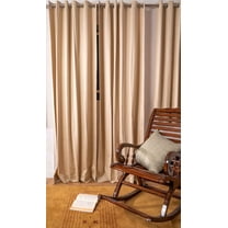 Kika Home Collections Handmade 48"x108" Modern Beige Solid Decorative Grommet Curtains, 2 Count