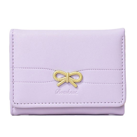 RYUJNDK Women Wallet Simple Trifold Wallets PU Leather Purse Short Wallet Small Trifold Cash Card Holder Bag Compact Wallets