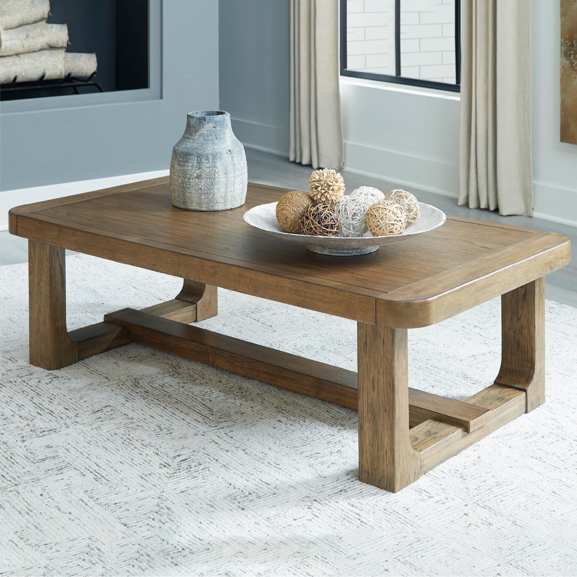 Signature Design by Ashley Casual Cabalynn Coffee Table, Light Brown