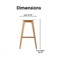 thumbnail image 2 of Tabouret de Bar Universel Expert en Bois de Chêne Moderne et Blanc, 2 of 8