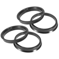 Unique Bargains 4pcs Plastic 57.1mm to 65.1mm Car Hub Centric Rings Wheel Spacer Black