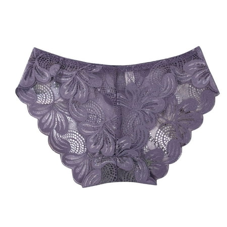 

XZHGS Floral Summer Hipster Lace Panties Feminine Mid Waist Translucent Ladies Briefs underwear Women s Panties Lingerie for Women Plus Size Robe