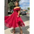 thumbnail image 4 of Vestido elegante De fiesta De noche con hombros descubiertos, corte en A, para invitados De Boda, vestido De cumpleaños para cóctel, Vestidos De Novia, 4 of 5