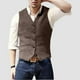thumbnail image 1 of pstuiky Camisetas sin mangas para hombre, Blazer de moda para hombre, chaleco ajustado con cuello en V y botonadura lisa Chaleco para hombre m, 1 of 6