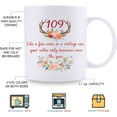 thumbnail image 5 of 109th Birthday Gifts for Women - 109th Birthday Mug for Women - 109 Year Old Present Ideas for Grandma, Mom, Sister, Wife, Friend, Cousin, Aunt - 11 oz Coffee Mug, 5 of 7