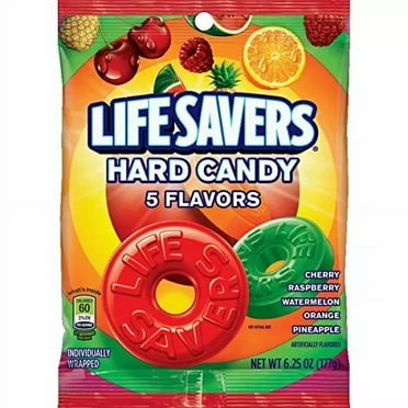 Lifesavers 5 Flavors Hard Candy Bag, 6.25 ounce [12-Bags]