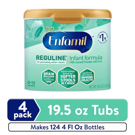 Enfamil Reguline Powder Baby Formula, Dual Prebiotics for Soft Stools in 1 Week, 78 Oz Tub