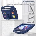 thumbnail image 3 of Kids Case for Walmart Onn 10.1" Tablet (Gen 4) 2024, Children Friendly DIY Cartoon EVA Foam Protective Handle Stand Cover for Onn 10.1 inch 4th Generation Tablet (Model: 100135925) ,Navyblue, 3 of 8