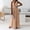 Khaki4, variant on Women's V Neck Sleeveless Maxi Dress, Solid Color Chiffon Flowy Evening Gown, Elegant Formal Party Wedding Guest Dress for Summer Resort & Date Night Blue L