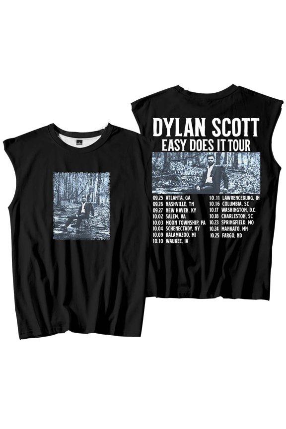 Dylan Scott Easy Does It Tour 2025 Tank Tops Sleeveless Sport Vest Women Men Outdoor Sportwear