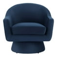 thumbnail image 5 of Modway Astral Upholstered Modern Velvet Fabric & Wood Swivel Chair in Blue, 5 of 9