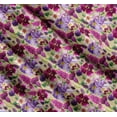 thumbnail image 3 of Soimoi Beige Cotton Voile Fabric Pink & Purple Floral Watercolor Printed Fabric 1 Yard 56 Inch Wide, 3 of 7