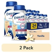 (2 pack) Ensure Plus Meal Replacement Nutrition Shake, Vanilla, Ready to Drink, 8 fl oz, 24 Pack