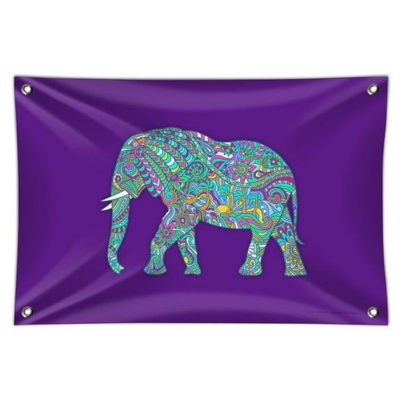 Mosaic Elephant Home Business Office Sign