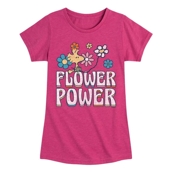 Peanuts - Flower Power - Toddler & Youth Girls Short Sleeve Graphic T-Shirt