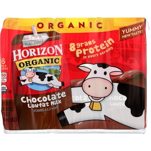 Horizon Milk 1% Choc Asep 6Pk, Case of 3 X 8 Oz