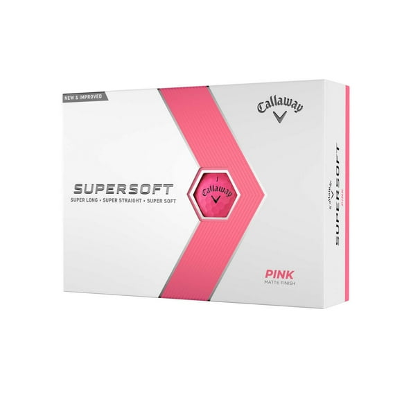 Callaway Supersoft 23 Golf Balls Pink, One Dozen