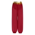 thumbnail image 2 of inhzoy Kids Girls Sequins India Arabian Belly Dance Harem Pants Stage Performance Trousers Red 10, 2 of 5