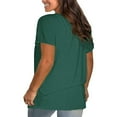 thumbnail image 3 of DPTALR Femmes Plus-Size Solide O-Cou en Vrac Manches Courtes T-shirt Pull Tops, 3 of 7