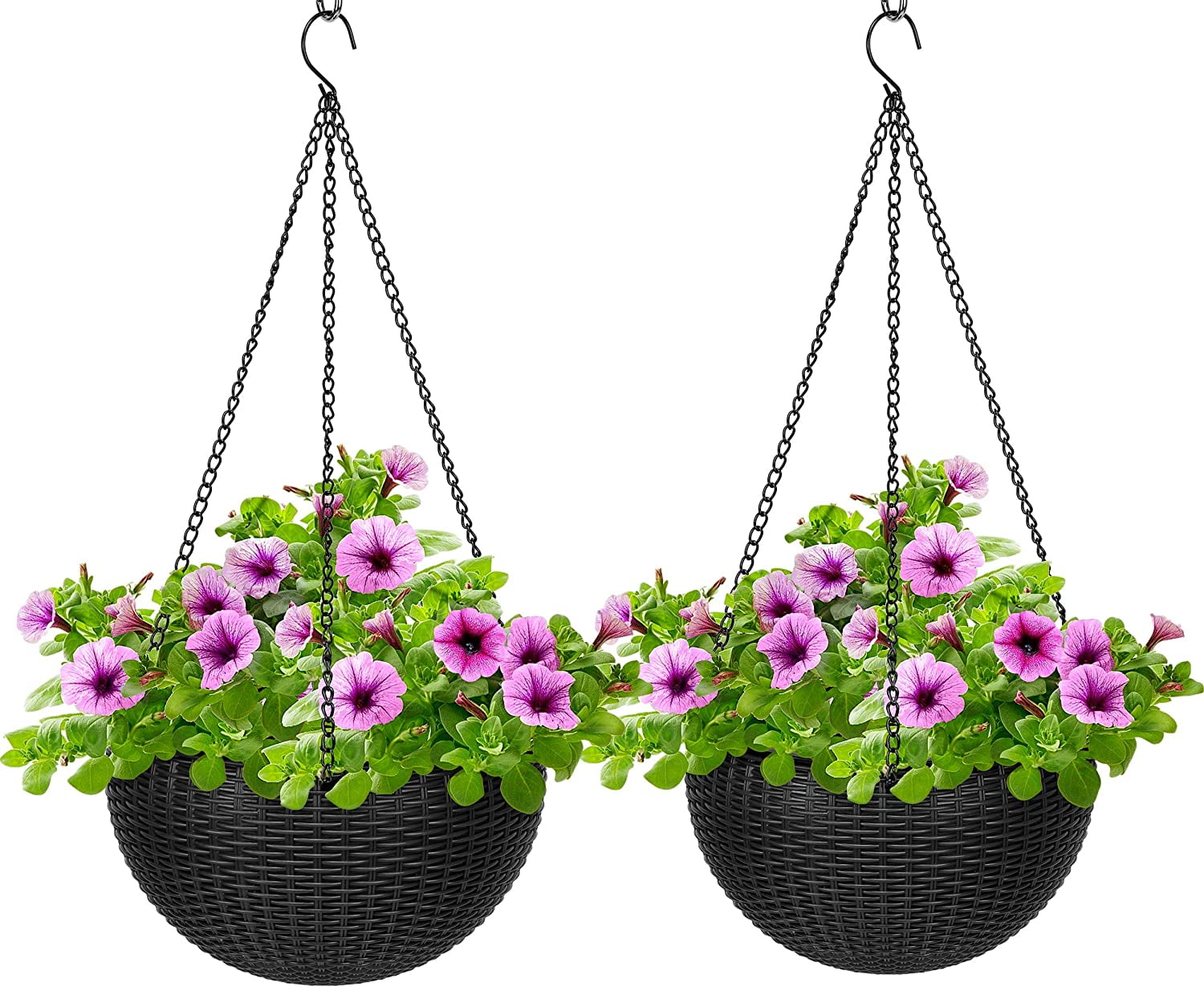 Hanging Planter Self Watering Hanging Basket Flower Plant Pot Black(2