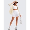 thumbnail image 3 of Falda CRZ YOGA Fluida de Cintura Alta para Tenis Blanca Talle S, 3 of 5