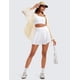 thumbnail image 3 of Falda CRZ YOGA Flow para Tenis y Golf con Shorts y Bolsillos Blanca, 3 of 5