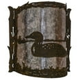 thumbnail image 4 of Meyda 205682 9 in. Loon Left Wall Sconce - Chocolate, Black & Silver Mica, 4 of 5