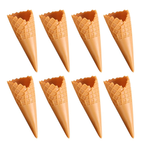 ColoMX 8 Uds. De abalorios de cono de helado simulados, Mini accesorios de cono de helado, suministros para manualidades DIY