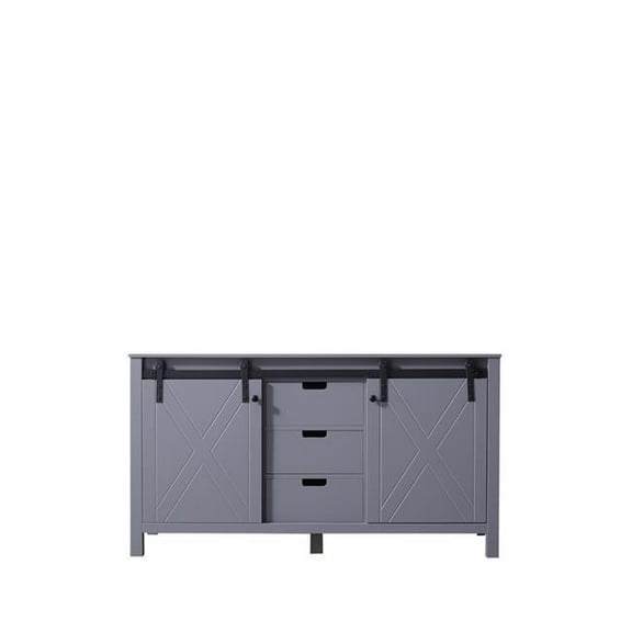 60 in. Marsyas Vanity with Cabinet, Dark Grey