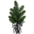 thumbnail image 3 of Northlight Mini Iced Pine Artificial Christmas Trees - 10" - Set of 3, 3 of 5