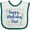 White and Green, variant on Inktastic Happy Birthday Dad Boys or Girls Baby Bib