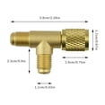 thumbnail image 5 of 14In Sae Brass Quick Coupler 2Pcs Access Tee Adapter For Vacuum Gauges, 5 of 9