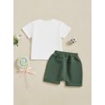 thumbnail image 6 of Baby Toddler Boys Birthday Outfits 6 12 18 Months Letter Rugby/Basketball Print Round Neck Short Sleeve T-Shirts Elastic Waist Shorts 2Pcs Clothes Set, 6 of 9