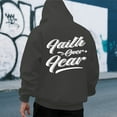 thumbnail image 4 of Faith Over Fear Hoodie for Men Christian Hoodies Graphic Hoodie with Pockets Hooded Sweatshirt Pullover Tops, 4 of 7