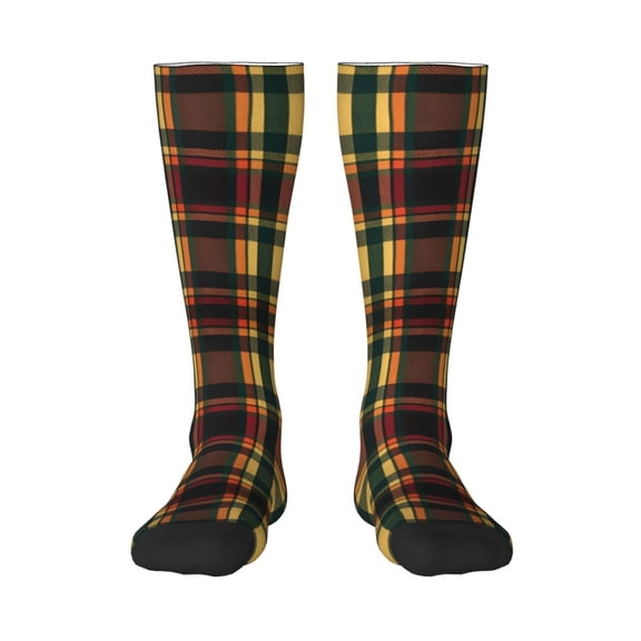 Knee High Socks for Women Tartan Plaid Scottish Long Tube Sock Uniform Socks