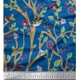 thumbnail image 1 of Soimoi Cotton Voile Fabric Dry Tree,Leaves & Flower Panel Print Sewing Fabric Yard 56 Inch Wide, 1 of 3