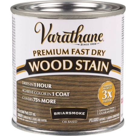 1 Pc Varathane Fast Dry Briarsmoke Urethane Modified Alkyd Interior Wood Stain, 1/2 Pt.