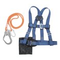 thumbnail image 3 of Arnés de escalada en roca para exteriores, cinturón de seguridad de medio cuerpo con mosquetón de acero de aleación de cuerda de 1,8 metros, 3 of 5