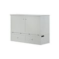 thumbnail image 7 of Mega Solutions Murphybedz Tuscany Murphy Cabinet Chest Bed with Charging Station 6 Inch, Queen (White), 7 of 7
