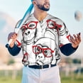 thumbnail image 6 of Daiia Monkey Mens Baseball Jersey Button Down Shirts Short Sleeve Sports Uniforms-Medium, 6 of 9