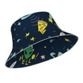 thumbnail image 2 of Gaeub Funny Spaceships Printed Double Sided Reflective Bucket Hat Foldable Sun Hat for Camping Hiking Fishing, 2 of 9