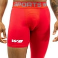 thumbnail image 5 of We Ball Sports Athletic Men's Single Leg Sports Tights | One Leg Compression Base Layer Leggings for Men (Red, FULL 2XL), 5 of 5
