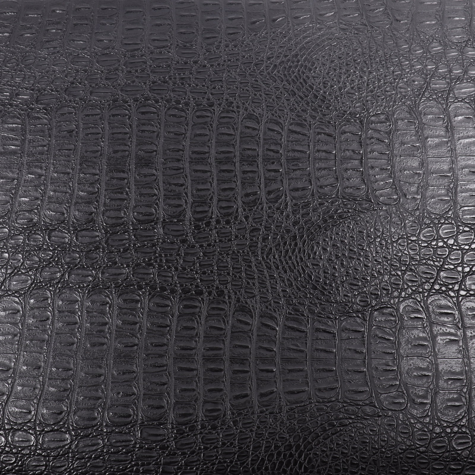 EdgeSeal Faux Leather Fabric, 54 in x 36 in, Crocodile Pattern, Upholstery Crafts, Black