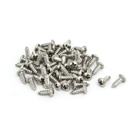 

M3.5x10mm 304 Stainless Steel Round Pan Head Self Tapping Screws 50pcs