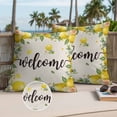 thumbnail image 3 of Lemon Farmhouse Outdoor Pillow Covers 16x16 Set of 2,Waterproof Patio Throw Pillowcase Protectors,Summer Fruit Botanical Beige Burlap Decorative Pillow Shams Cushion Covers for Seat Bed Couch Sofa, 3 of 8