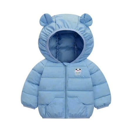 

New Children Baby Jackets Coat Toddler Boys Girls Winter Windproof Cartoon Panda Prints Bear Ears Hooded Coat Jacket Kids Warm Outerwear